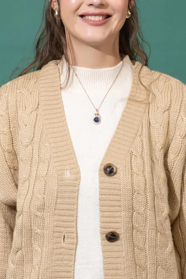 Womens_Woolen_V_Neck_Button_Cardigan