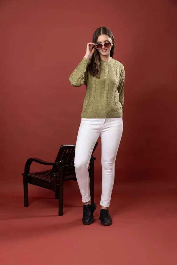 Womens_Woolen_Cable_Knit_Sweater