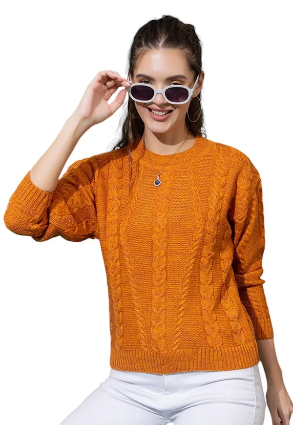 Womens_Woolen_Cable_Knit_Sweater