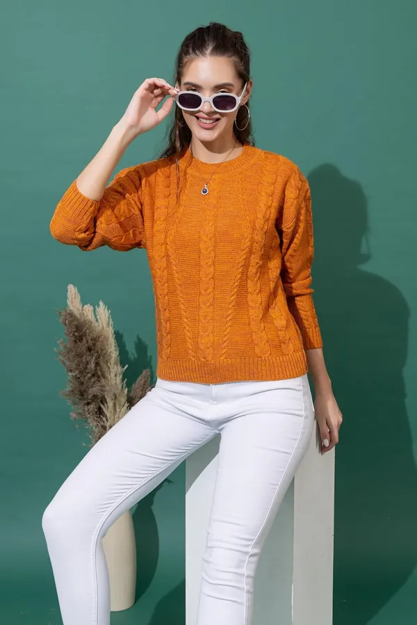 Womens_Woolen_Cable_Knit_Sweater