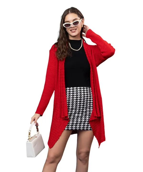 Womens_Woolen_V_Neck_Longline_Cardigan