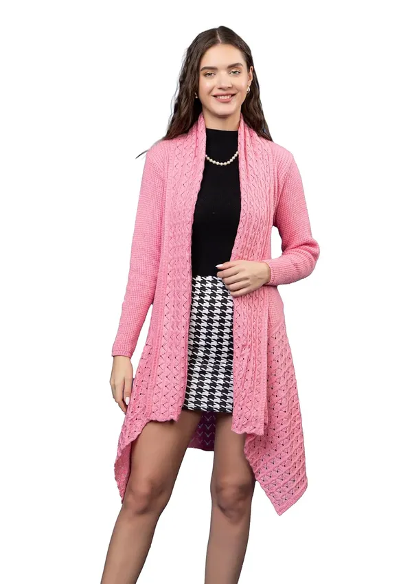 Womens_Woolen_V_Neck_Longline_Cardigan