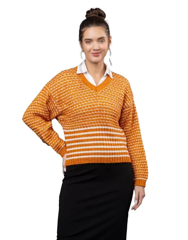 Woolen_V_Neck_Sweater_For_Women