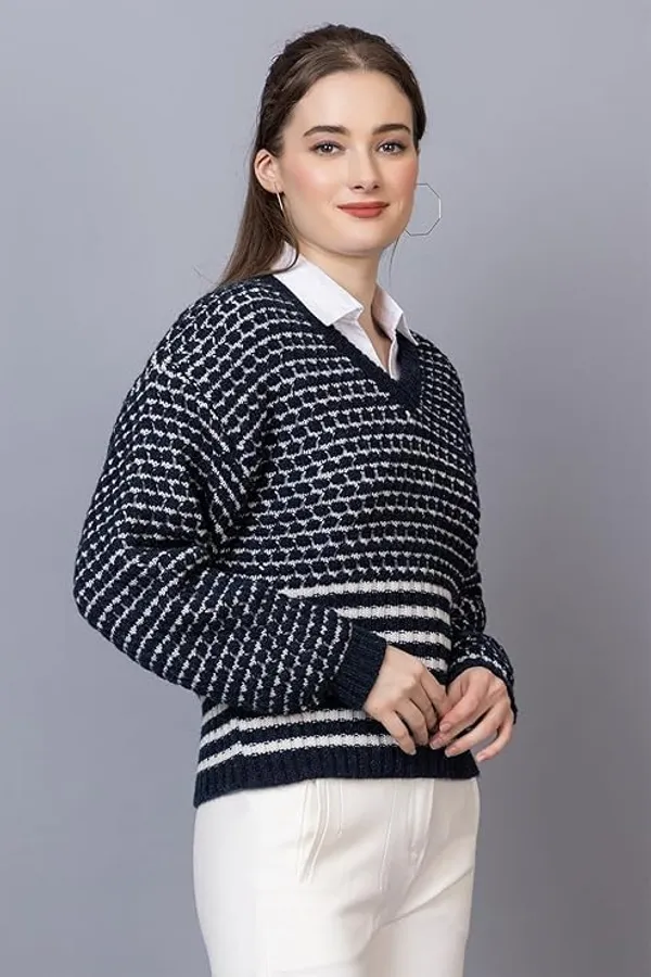 Woolen_V_Neck_Sweater_For_Women