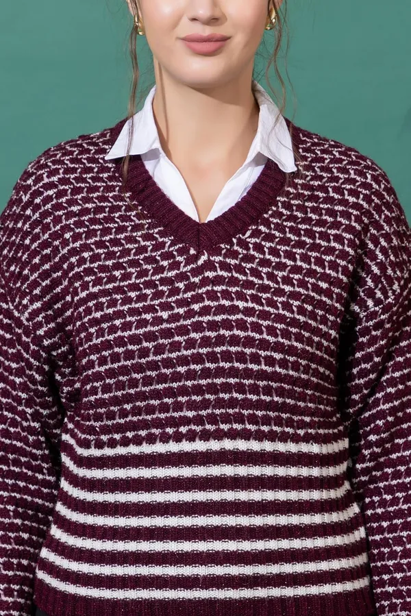 Woolen_V_Neck_Sweater_For_Women
