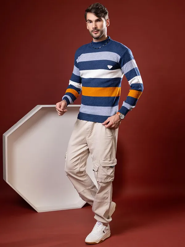 Men_S_Striped_Round_Neck_Woolen_Sweater