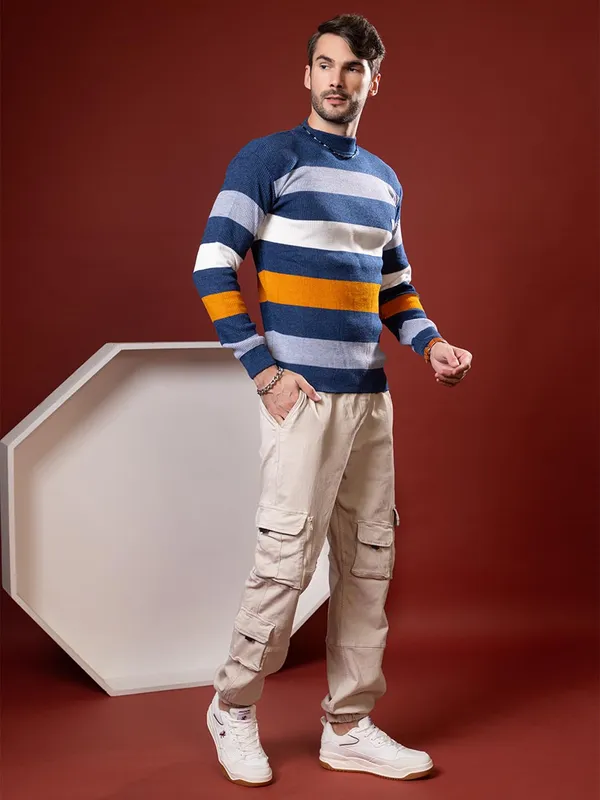 Men_S_Striped_Round_Neck_Woolen_Sweater