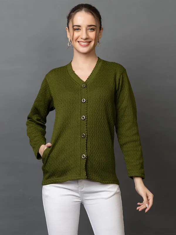 Womens_Wool_V_Neck_Cardigan