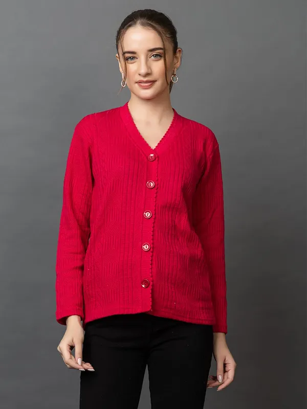 Womens_Wool_V_Neck_Cardigan