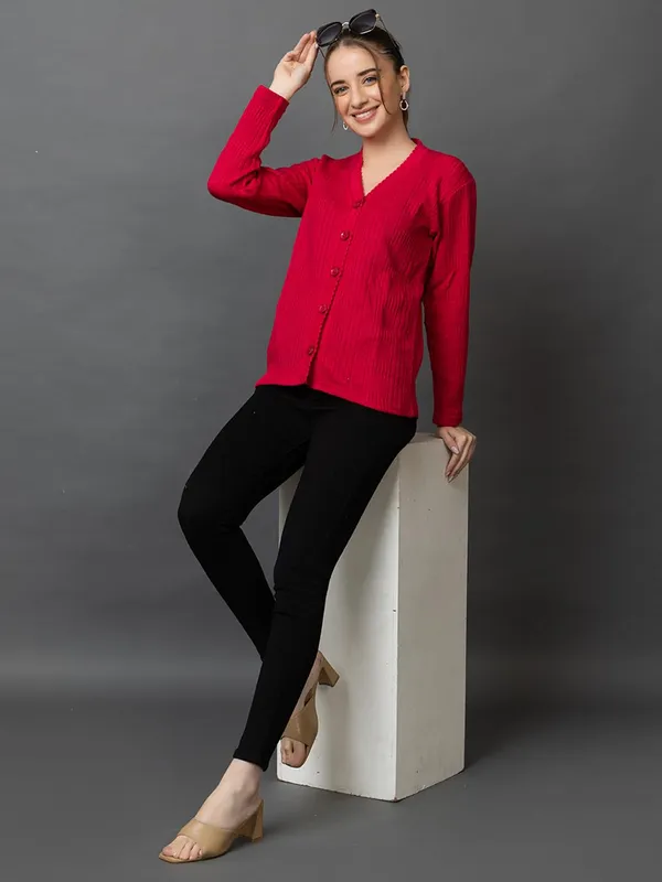 Womens_Wool_V_Neck_Cardigan