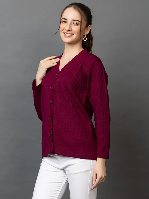 Womens_Wool_V_Neck_Cardigan