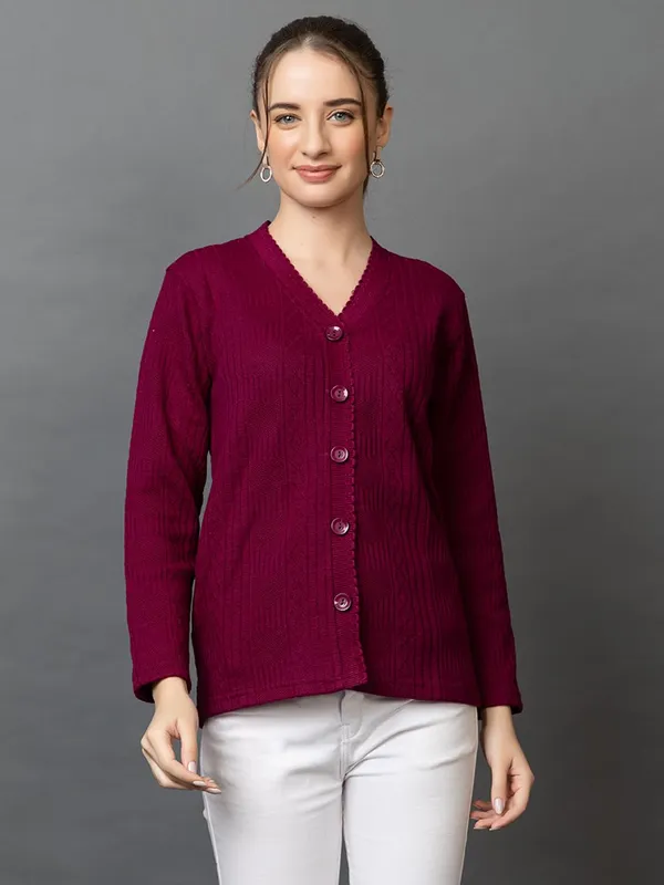 Womens_Wool_V_Neck_Cardigan