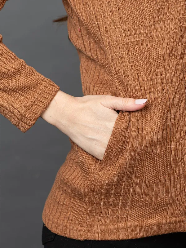 Womens_Woolen_V_Neck_Cardigan
