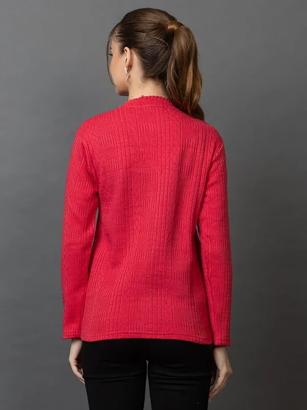Womens_Woolen_V_Neck_Cardigan