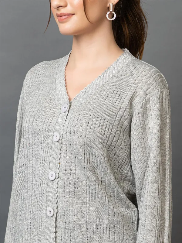 Womens_Woolen_V_Neck_Cardigan