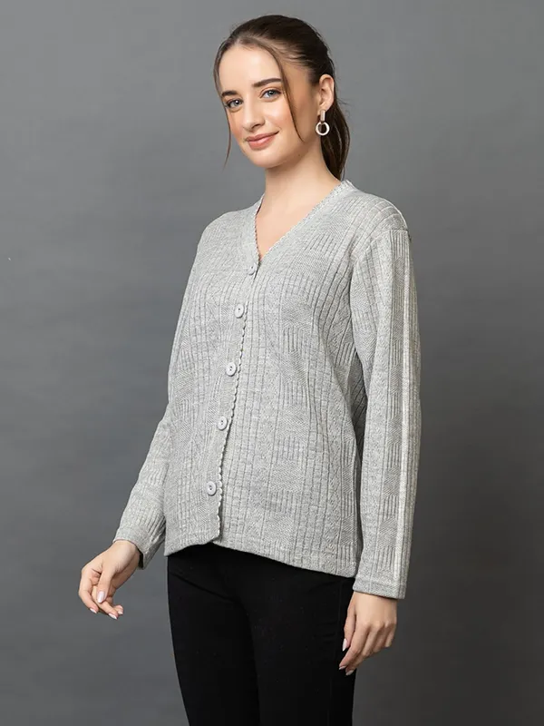 Womens_Woolen_V_Neck_Cardigan