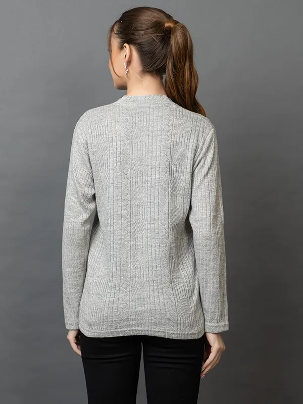 Womens_Woolen_V_Neck_Cardigan