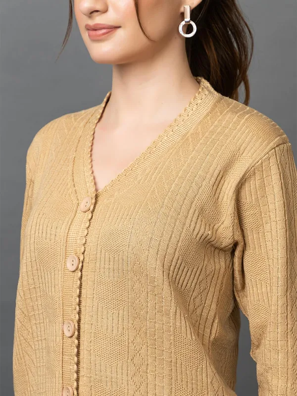 Womens_Woolen_V_Neck_Cardigan