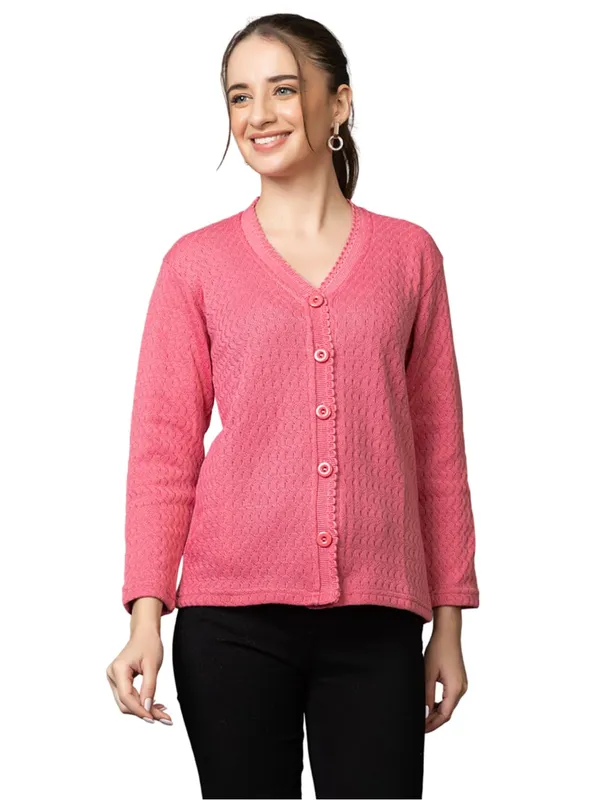 Womens_Woolen_V_Neck_Cardigan_With_Pockets