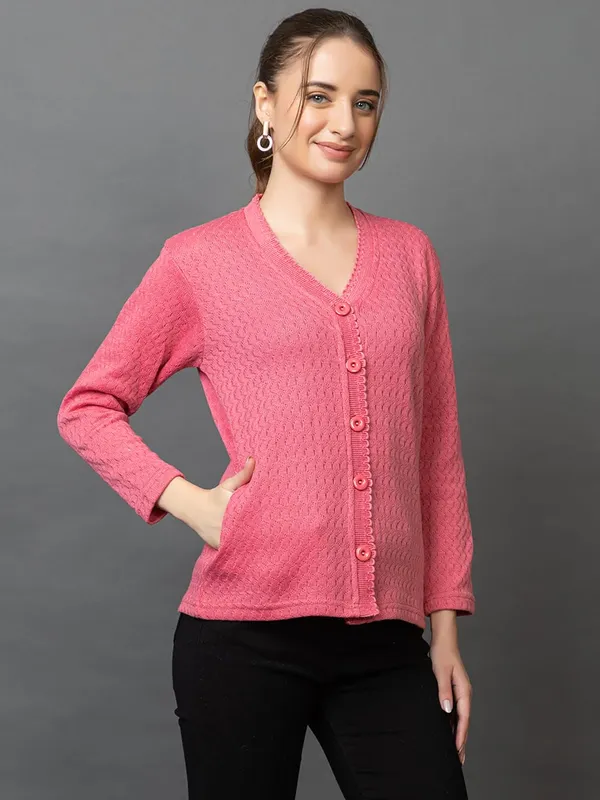 Womens_Woolen_V_Neck_Cardigan_With_Pockets