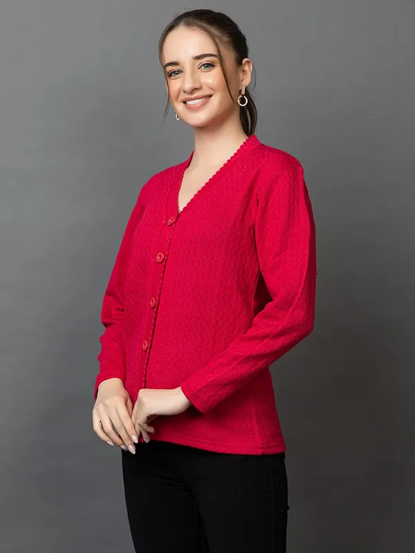 Womens_Woolen_V_Neck_Cardigan_With_Pockets