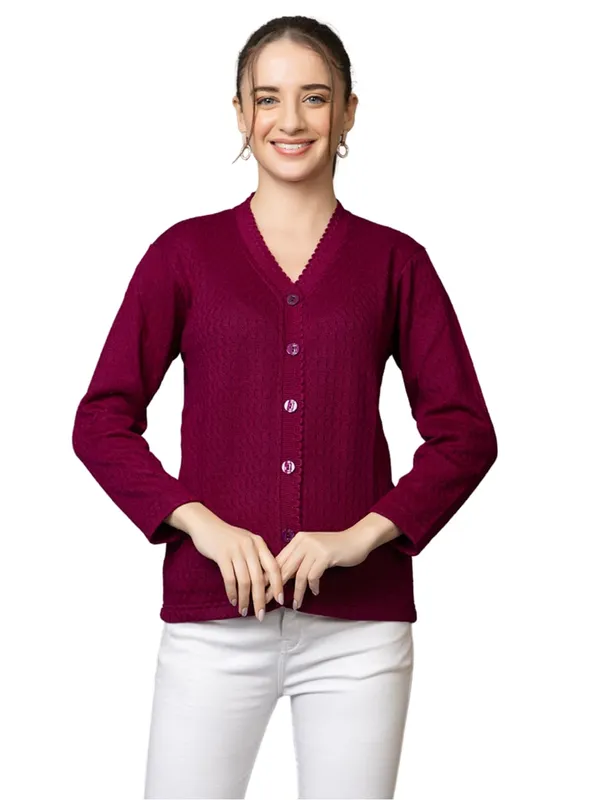 Womens_Woolen_V_Neck_Cardigan_With_Pockets