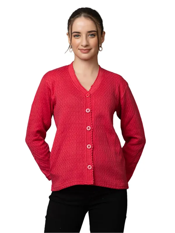 Womens_Woolen_V_Neck_Cardigan_With_Pockets