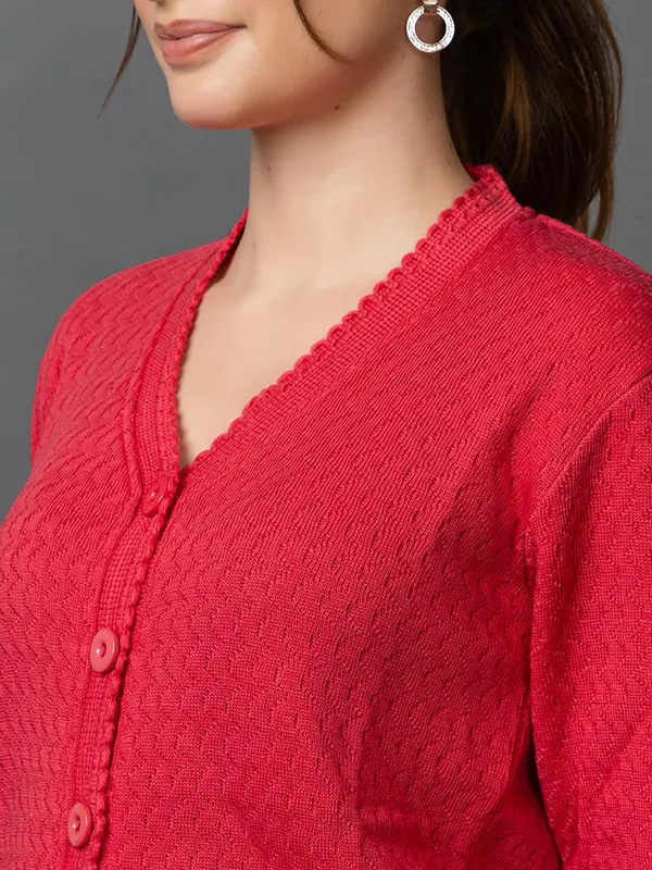 Womens_Woolen_V_Neck_Cardigan_With_Pockets