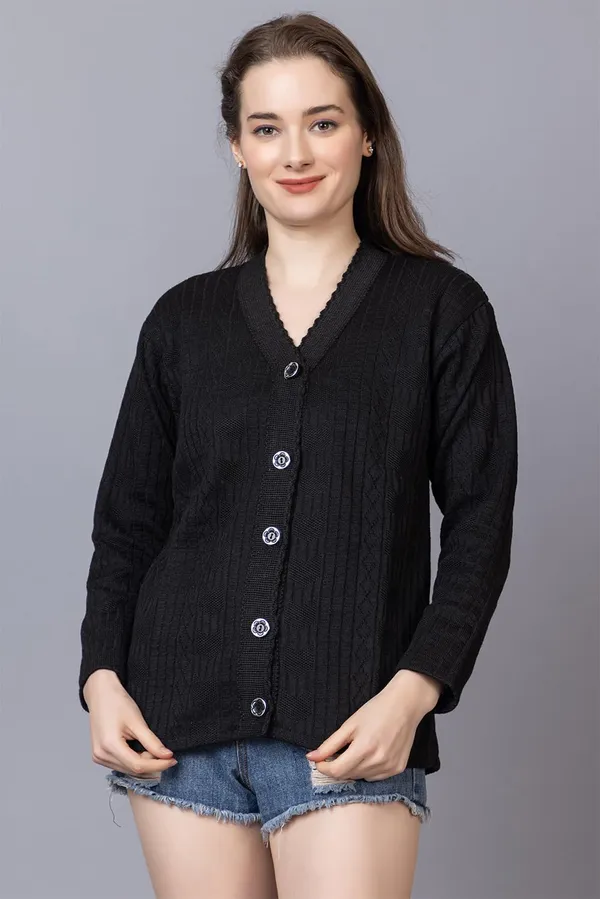 Womens_Woolen_Acrylic_V_Neck_Cardigan