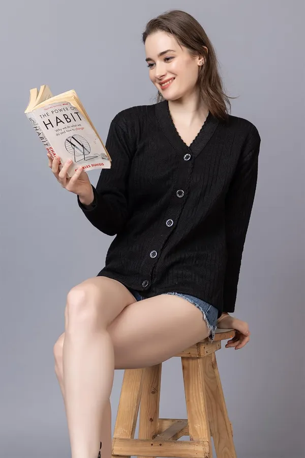 Womens_Woolen_Acrylic_V_Neck_Cardigan