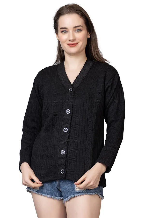 Womens_Woolen_Acrylic_V_Neck_Cardigan