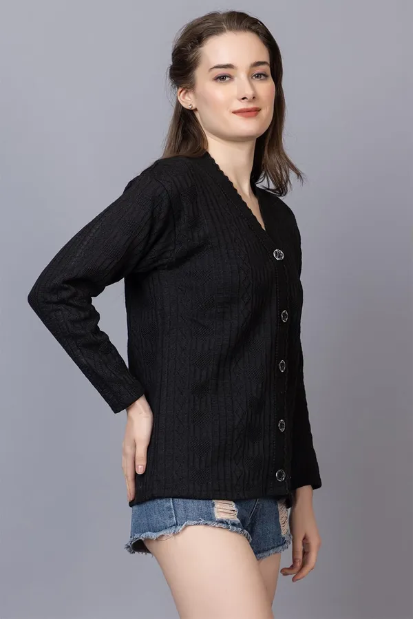Womens_Woolen_Acrylic_V_Neck_Cardigan