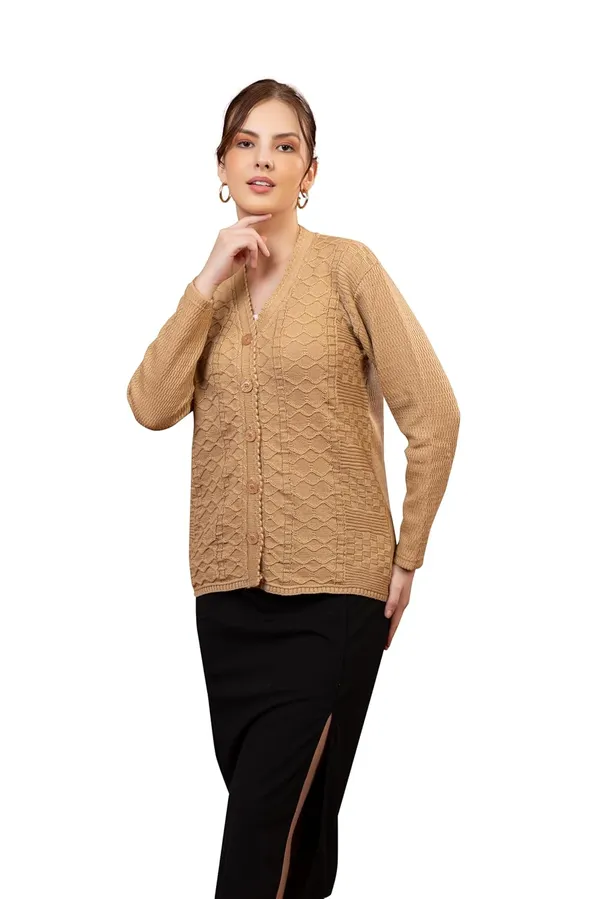 Womens_Knitted_Button_Down_Cardigan_Sweater