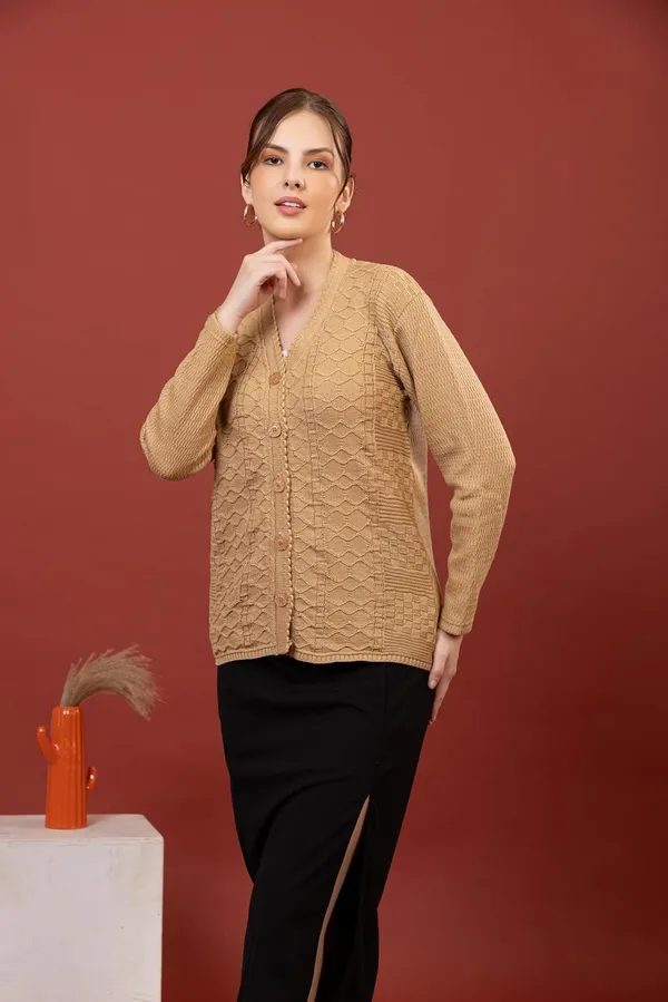 Womens_Knitted_Button_Down_Cardigan_Sweater