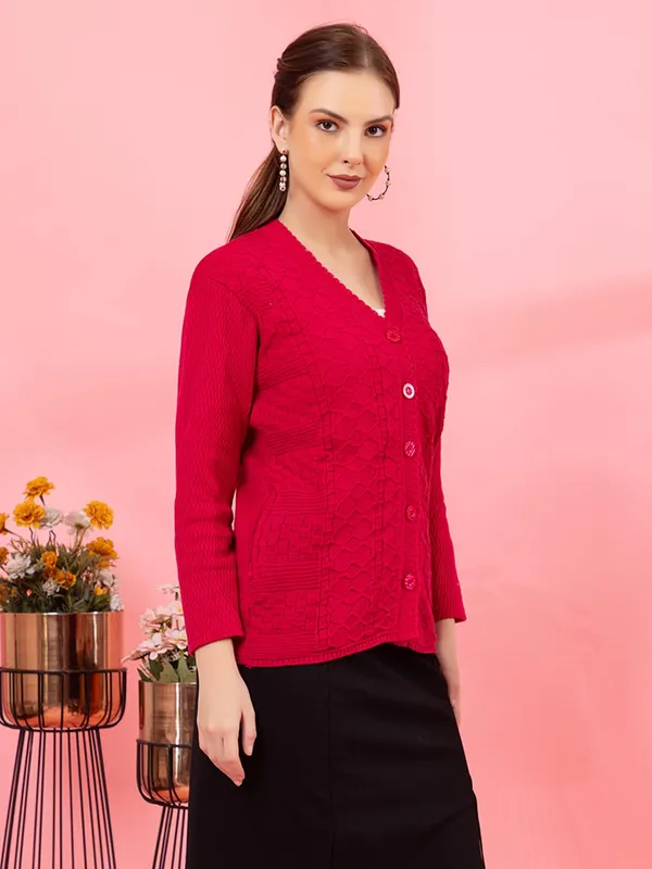 Womens_Knitted_Button_Down_Cardigan_Sweater