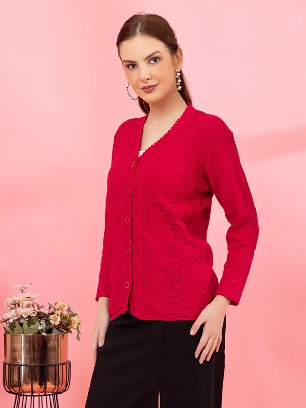 Womens_Knitted_Button_Down_Cardigan_Sweater