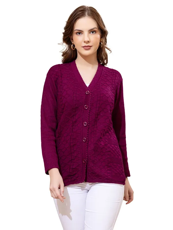 Womens_Knitted_Button_Down_Cardigan_Sweater