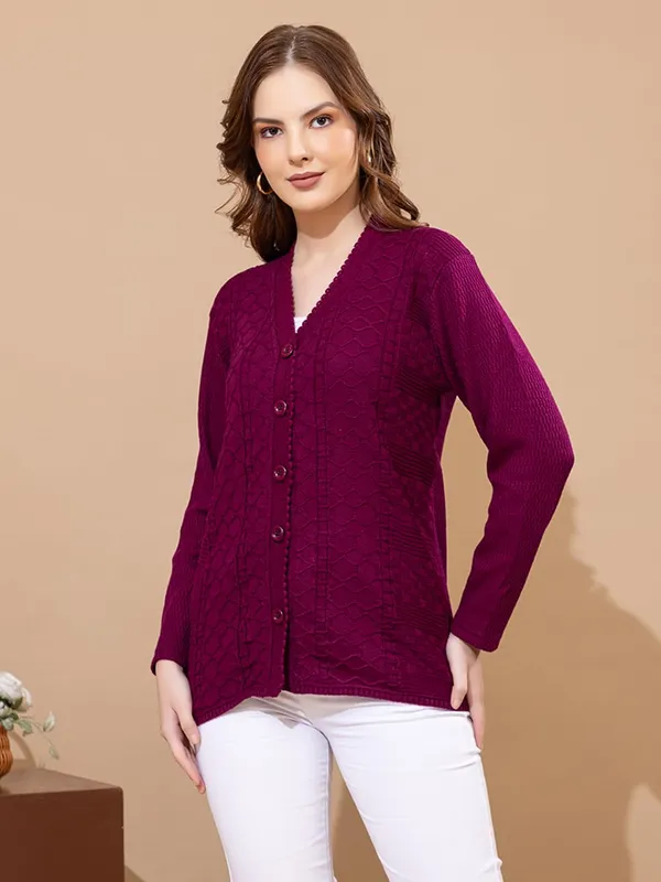 Womens_Knitted_Button_Down_Cardigan_Sweater