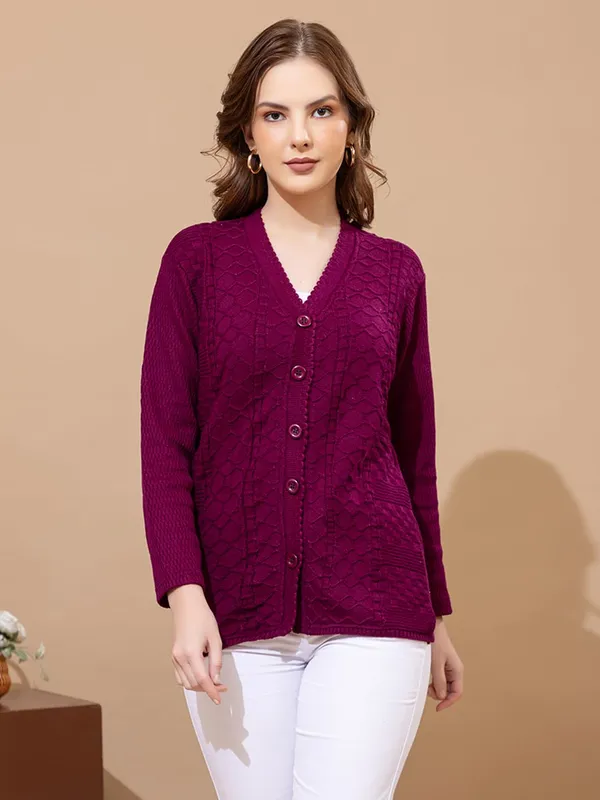 Womens_Knitted_Button_Down_Cardigan_Sweater