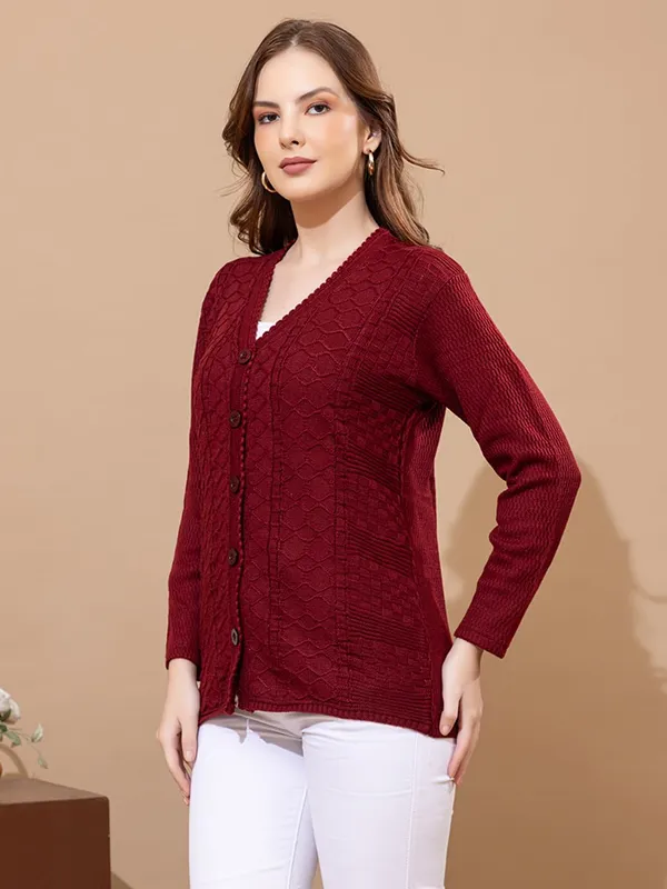 Womens_Knitted_Button_Down_Cardigan_Sweater