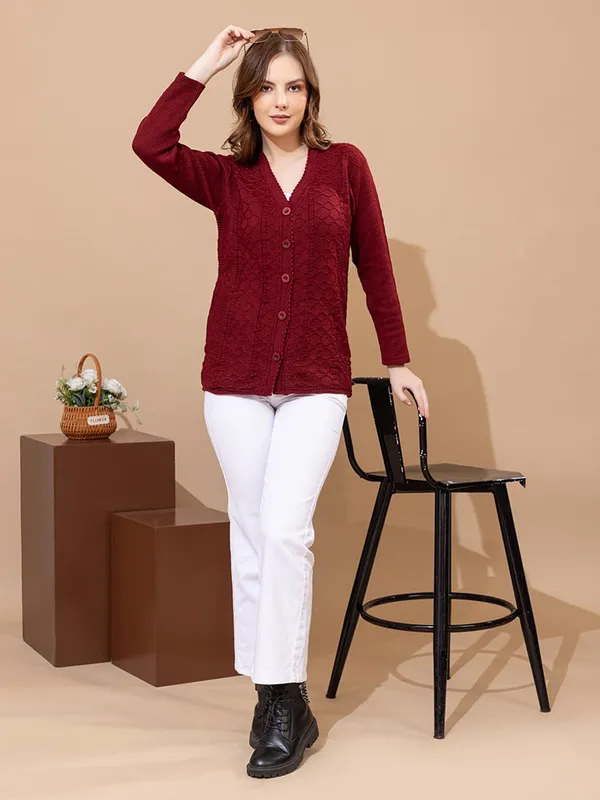 Womens_Knitted_Button_Down_Cardigan_Sweater