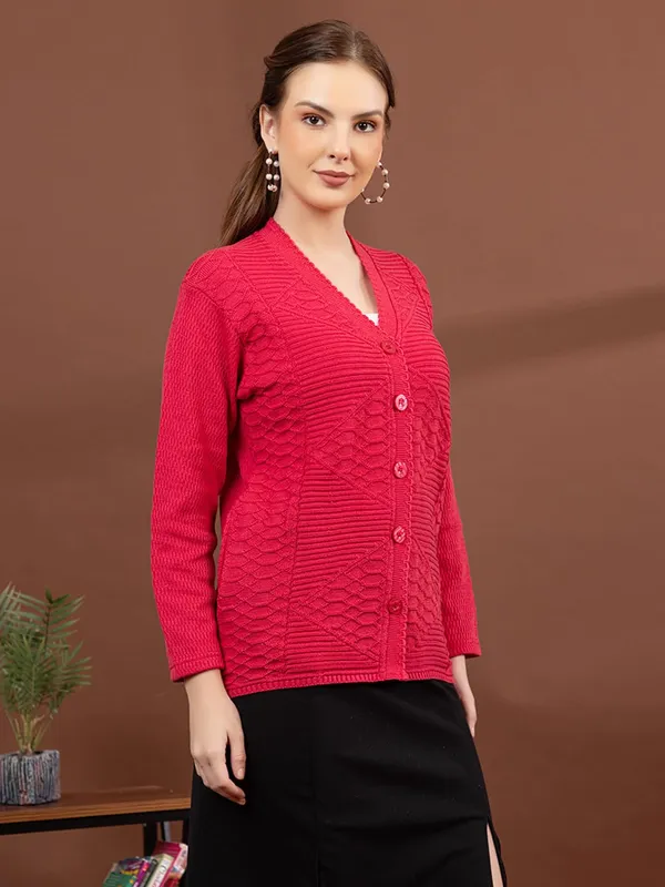 Womens_Knitted_Button_Down_Cardigan_Sweater