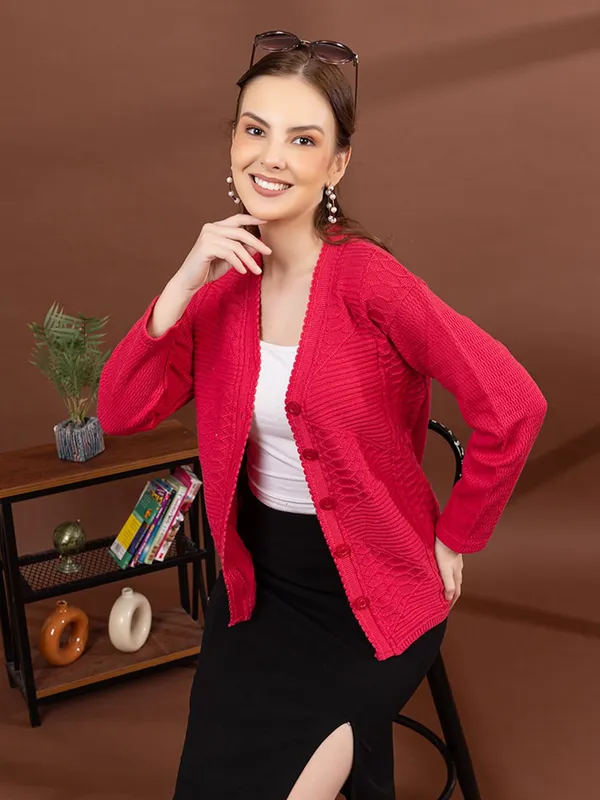 Womens_Knitted_Button_Down_Cardigan_Sweater
