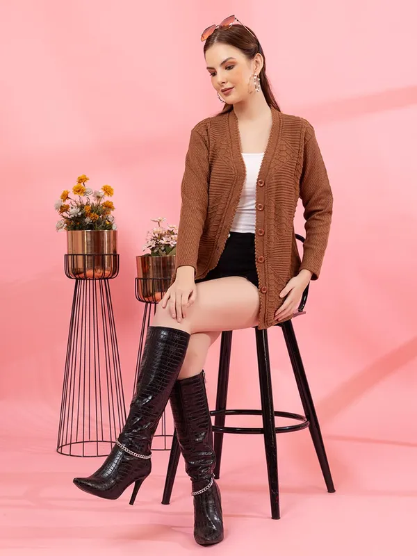 Womens_Knitted_Button_Down_Cardigan_Sweater