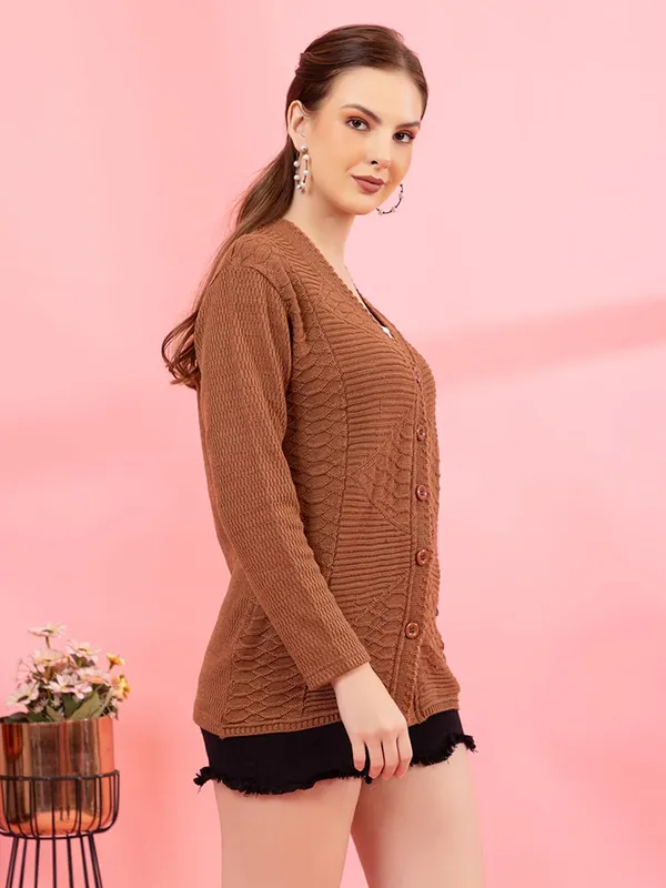 Womens_Knitted_Button_Down_Cardigan_Sweater