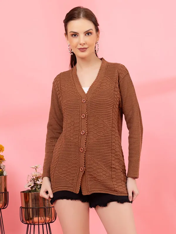 Womens_Knitted_Button_Down_Cardigan_Sweater