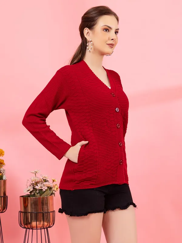 Womens_Knitted_Button_Down_Cardigan_Sweater