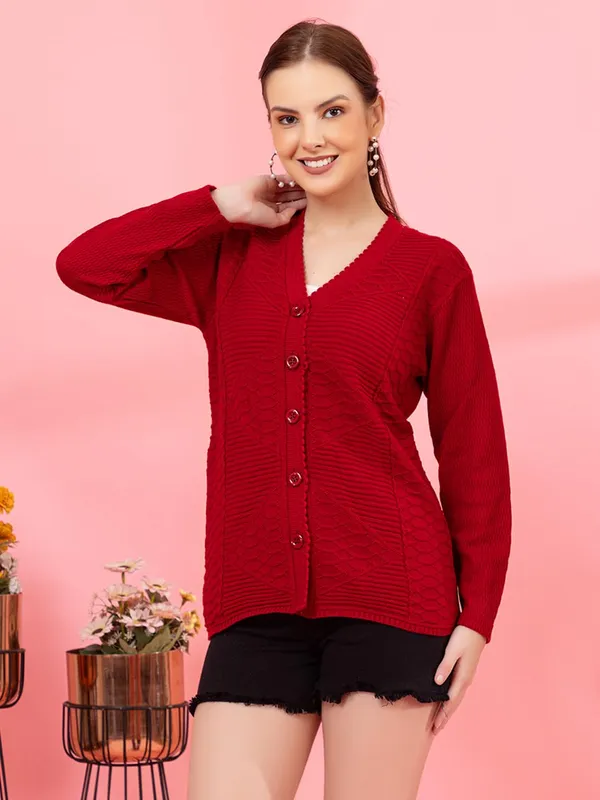 Womens_Knitted_Button_Down_Cardigan_Sweater