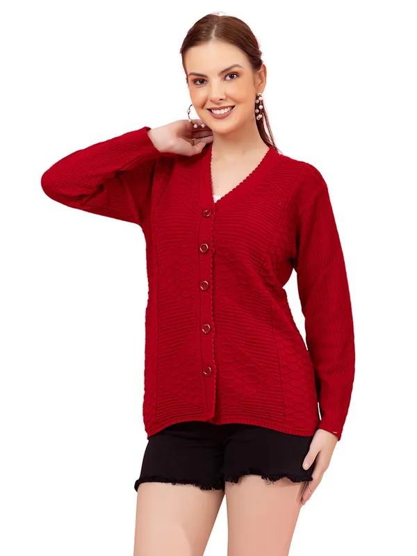 Womens_Knitted_Button_Down_Cardigan_Sweater