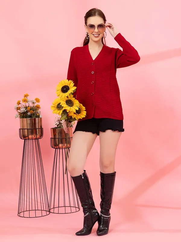 Womens_Knitted_Button_Down_Cardigan_Sweater